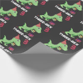 3歳の誕生日少年の恐竜3人のレックス ラッピングペーパー (角)
