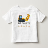 3歳の誕生日建設Tシャツ – 黄色のダンプトラック トドラーTシャツ (正面)