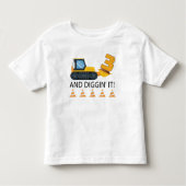 3歳の誕生日建設Tシャツ – 黄色のダンプ  トドラーTシャツ (正面)