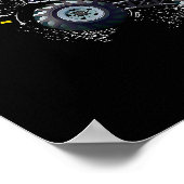 3歳の誕生日恐竜モンスタートラックファミリー ポスター (角)