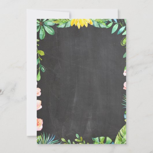 3歳の誕生日招待状サファリ動物ジャングル動物園 招待状 (裏面)