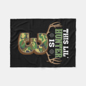 3歳の誕生日狩り鹿3歳ハンター フリースブランケット (正面(横))