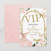 3歳の誕生日記念 ブルッシュフラワー VIPパス 招待状 (正面/裏面)