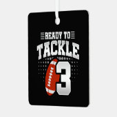 3歳の誕生日3年カップルの記念日に取り組む メタルオーナメント (正面左)