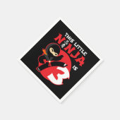 3歳の誕生日3歳の子供パーティーリトル忍者3 スタンダードカクテルナプキン (角)