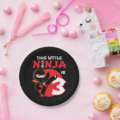 3歳の誕生日3歳の子供パーティーリトル忍者3 ペーパープレート (パーティー)
