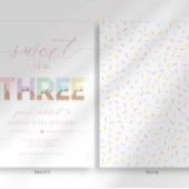 3歳の誕生日 アイスクリームパーティー招待状 招待状