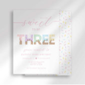 3歳の誕生日 アイスクリームパーティー招待状 招待状