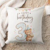 3歳の誕生日 クッション (ブランケット)