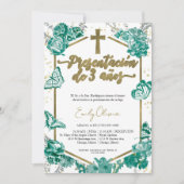 3歳の誕生日 スペイン風 招待状 蝶 (正面)