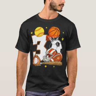 3歳の誕生日 スポーツ 誕生日テーマ 3歳児 Tシャツ
