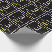 3歳の誕生日：フローラ花数，名前をカスタムする ラッピングペーパー (角)