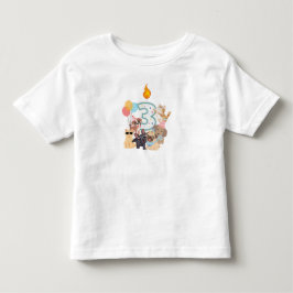 3歳の誕生日 男の子も女の子も 子犬と子猫 トドラーTシャツ