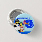 3歳の誕生日 缶バッジ (正面&裏面)