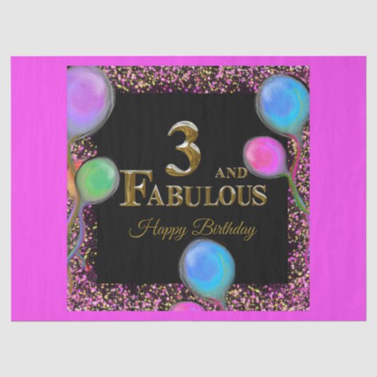 3歳の誕生日  薄葉紙 (正面)