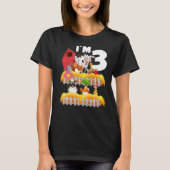 3歳の誕生日I'm 3歳トドラーテーマファームアニ Tシャツ (正面)