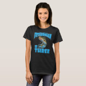 3歳の魚釣り衣装ボーイズ魚釣り誕生田 Tシャツ (正面フル)