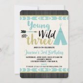 3歳の3歳の少年招待状 招待状 (正面)