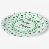3歳はチャーム聖パトリックの日3回目の誕生日 ペーパープレート (アングル)