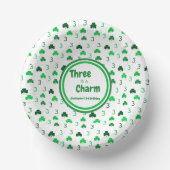 3歳はチャーム聖パトリックの日3回目の誕生日 ペーパーボウル (正面)