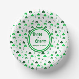 3歳はチャーム聖パトリックの日3回目の誕生日 ペーパーボウル