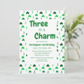 3歳はチャーム聖パトリックの日3回目の誕生日 招待状 (スタンド正面)