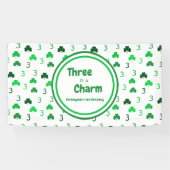 3歳はチャーム聖パトリックの日3回目の誕生日 横断幕 (横)
