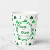 3歳はチャーム聖パトリックの日3回目の誕生日 紙コップ (正面)