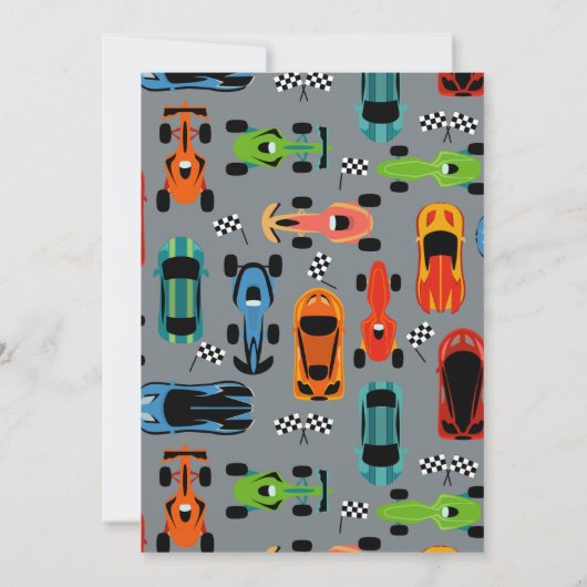 3歳を超えるレースのレーサーパーティー 招待状 (裏面)