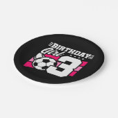 3歳サッカーサッカーパーティー3歳の誕生日 ペーパープレート (アングル)