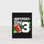 3歳サッカーパーティーテーマ3歳バースデーボーイ カード (正面)