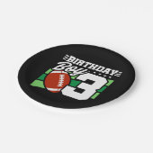 3歳サッカーパーティーテーマ3歳バースデーボーイ ペーパープレート (アングル)