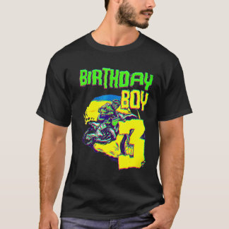 3歳ダートバイク誕生日パーティモトクロスMx Tシャツ