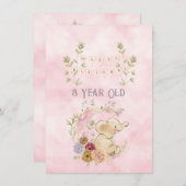 3歳ハッピーバースデー象ベビーガール (正面/裏面)