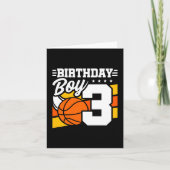 3歳バスケットボールパーティーテーマ3歳バースデーボーイ カード (正面)