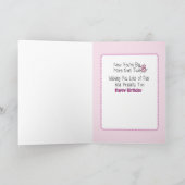 3歳バレリーナマジカル誕生日カード カード (内部)