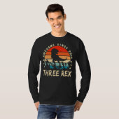 3歳レックス3歳の誕生日3番目の恐竜 Tシャツ (正面フル)
