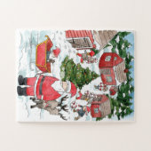 3歳以上の子ども向けのトムンさんとサンタパズル ジグソーパズル (横)