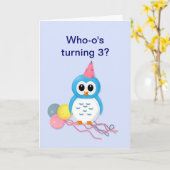 3歳児のための誕生日 カード (黄色い花)