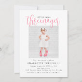 3歳児の反抗期 | フォト　３歳の誕生日パーティー 招待状 (正面)