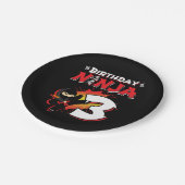 3歳漫画本スタイル忍者3歳 ペーパープレート (アングル)