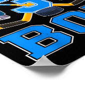 3歳誕生日少年アイスホッケー3パーティー ポスター (角)