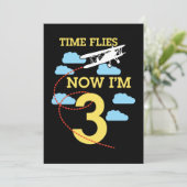 3歳誕生日 男の子 飛行機 3歳 誕生日 招待状 (スタンド正面)