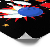 3歳転が前の誕生日ボーリングキッズパー ポスター (角)