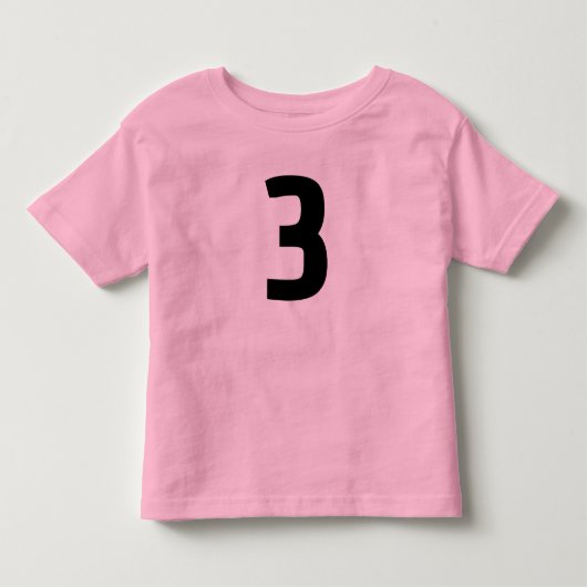 3歳3ジャージーピンクTシャツ トドラーTシャツ (正面)