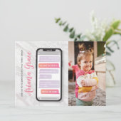 3歳3人長女誕生日 招待状 (スタンド正面)