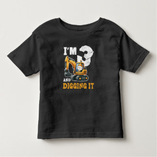 3歳3歳の誕生日建築少年3歳 トドラーTシャツ