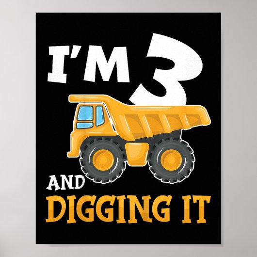 3歳3歳の誕生日建築少年3歳 ポスター (正面)