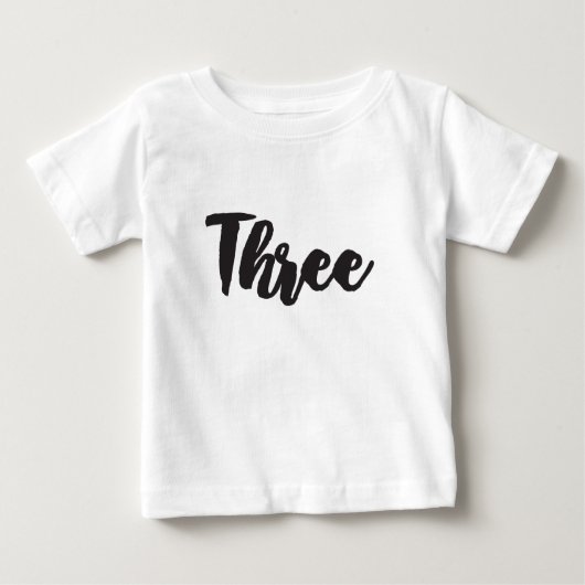 3歳3歳誕生日3歳 ベビーTシャツ (正面)