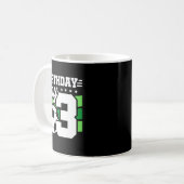 3歳 サッカー パーティー 3歳誕生日 男の子 コーヒーマグカップ (正面左)